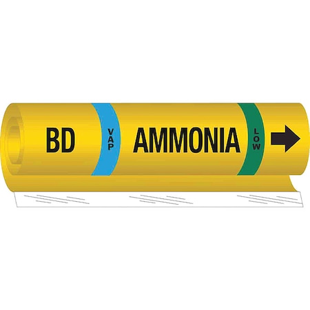 Pipe Marker, Ammonia, 26 in H, 12 in W MPN:57980