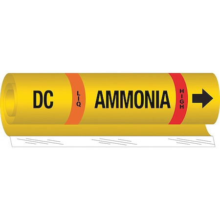 Pipe Marker, Ammonia, 26 in H, 12 in W MPN:57982