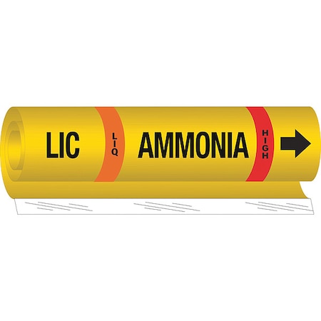 Pipe Marker, Ammonia, 26 in H, 12 in W MPN:57992