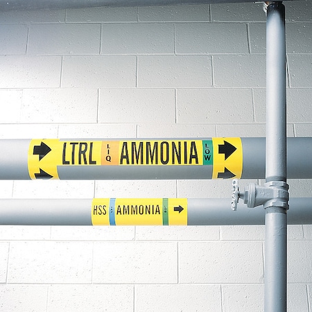 Pipe Marker, Ammonia, 26 in H, 12 in W MPN:57995