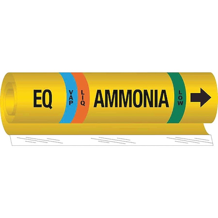 Pipe Marker, Ammonia, 26 in H, 12 in W MPN:58017