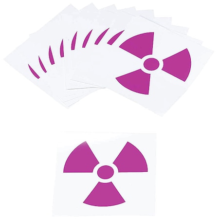 NFPA Placard, Radiation Trefoil Picto, vinyl, 4 in W, 4 in H, 10 PK MPN:58604