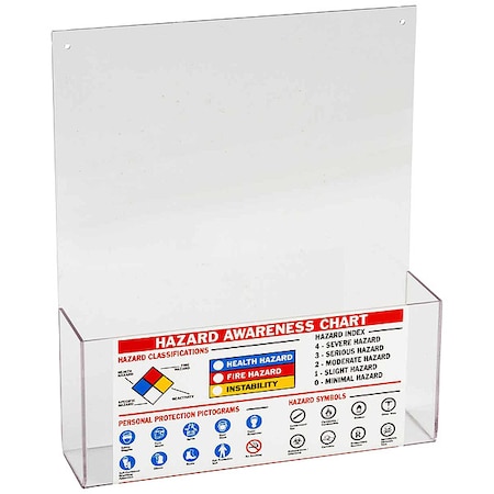 Right to Know Center, Hazard Awareness Chart, Acrylic, 12 in W, 14 1/4 in H MPN:58681