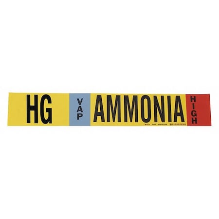 Ammonia Pipe Marker, HG, 8In and Above, 59923 MPN:59923