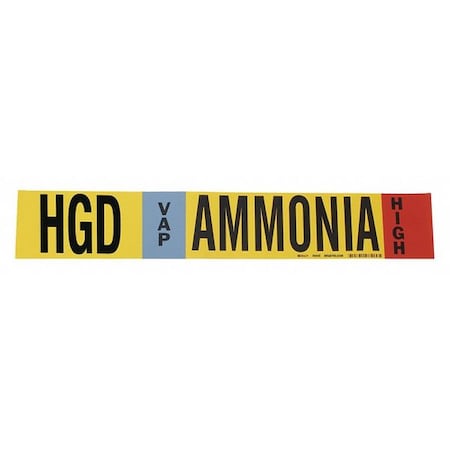 Ammonia Pipe Marker, HGD, 8In and Above, 59924 MPN:59924