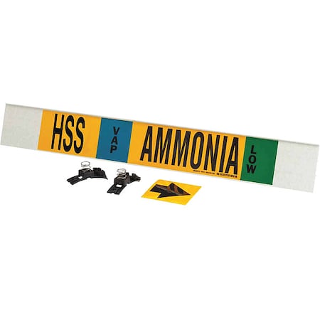 Ammonia Pipe Marker, HSS, 8In and Above, 59927 MPN:59927