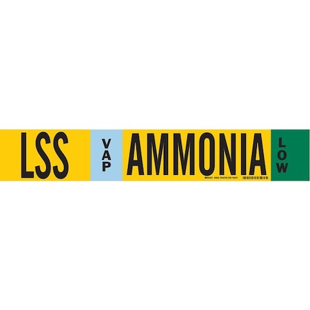 Ammonia Pipe Marker, LSS, 8In and Above, 59932 MPN:59932