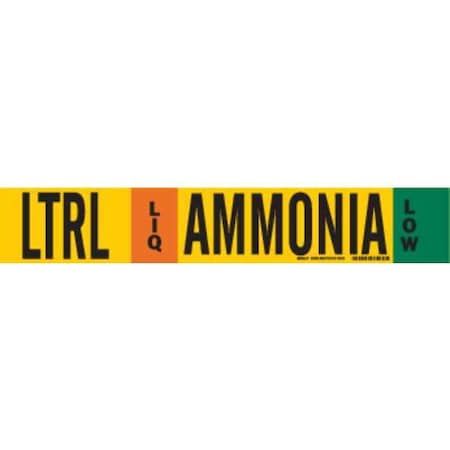 Ammonia Pipe Marker, LTRL, 8In and Above, 59933 MPN:59933