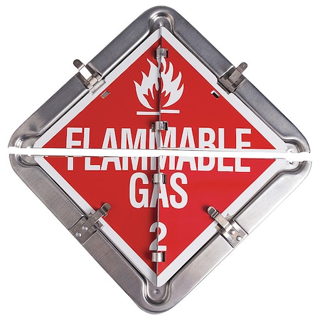 DOT Container Placard, Various DOT Classes, Aluminum, 12-1/2