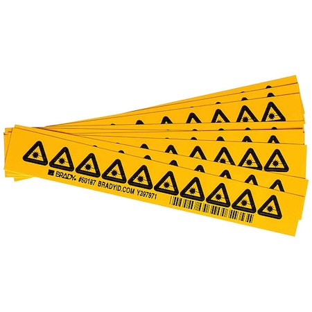 Warning Labels, 1/2inHx1/2inW, Vinyl, PK10, 60187 MPN:60187