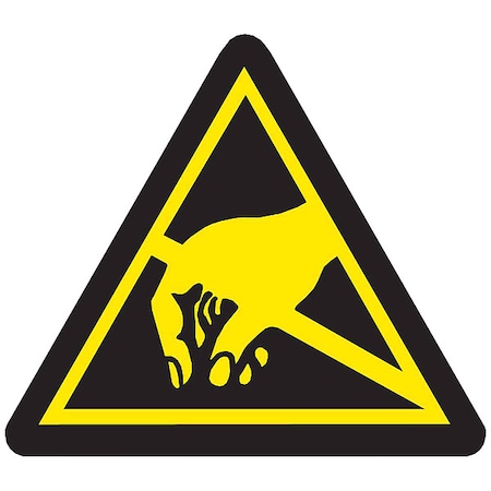 Warning Labels, 1/2inHx1/2inW, Vinyl, PK10, 60190 MPN:60190
