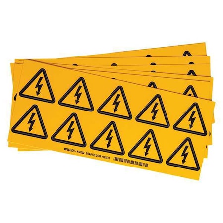 Warning Label, 2 In. H, 2 In. W, PK10 MPN:60202