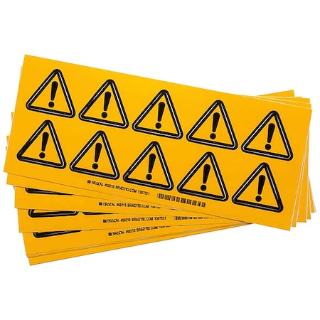 Warning Labels, 2inHx2inW, Vinyl, PK10, 60210 MPN:60210