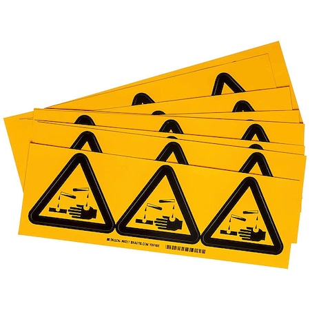 Warning Labels, 4inHx4inW, Vinyl, PK10, 60217 MPN:60217