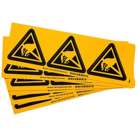 Warning Labels, 4inHx4inW, Vinyl, PK10, 60223 MPN:60223