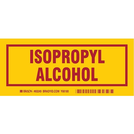 Container Label, 3 in Height, 7 in English, 60249, PK25 MPN:60249
