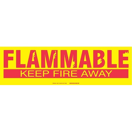 Label, 7 in H, 24 in W, Polyester, Vertical Rectangle, English, 60271 MPN:60271