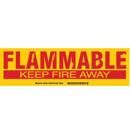 Label, 3 1/2 in H, 12 in W, Polyester, Vertical Rectangle, English, 60294 MPN:60294