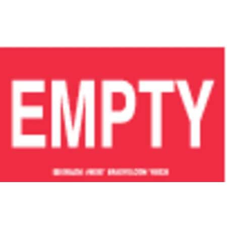 Gas Cylinder Label, 3 In. H, 5 In. W, PK10, 60307 MPN:60307