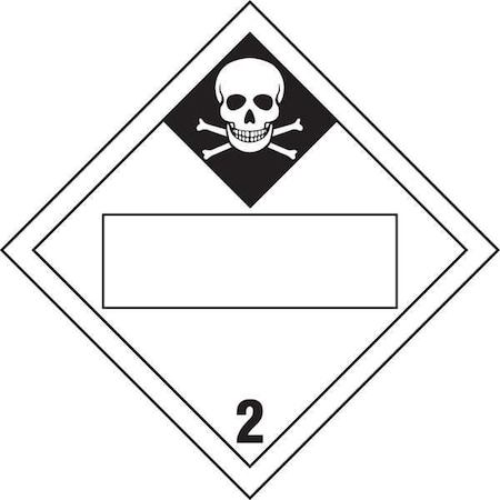 DOT Container Placard, 2, B-101 Polycoated Tagstock, 10-3/4