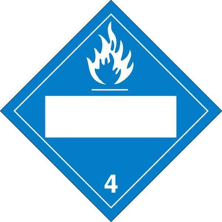 DOT Container Placard, 4, B-120 Premium Fiberglass, 10-3/4
