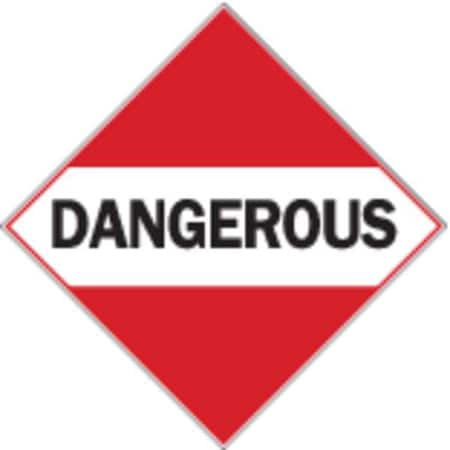 DOT Container Placard, Dangerous, Polycoated Tagstock, 10-3/4