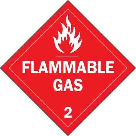 DOT Container Placard, Flammable Gas 2 MPN:63408