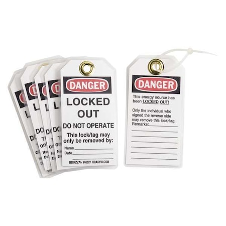 Danger Tag, 5-1/2 x 3 In, Hd Polyest, PK25, 65535 MPN:65535