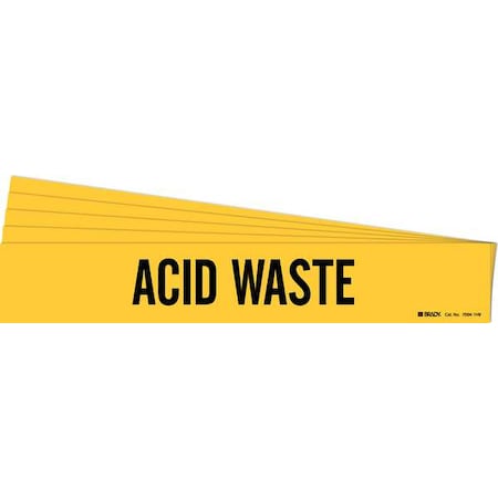 Pipe Marker, Black, Acid Waste, PK5, 7004-1HV-PK MPN:7004-1HV-PK