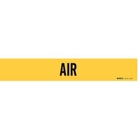 Pipe Marker, Air, Yellow, 2-1/2 to 7-7/8 In MPN:7005-1