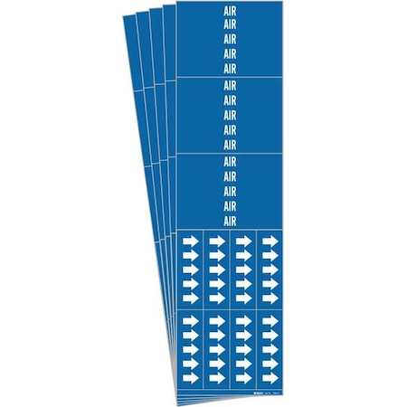 Pipe Marker, Adhesive, White, Air, PK5, 7006-3C-PK MPN:7006-3C-PK