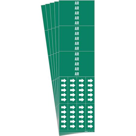 Pipe Marker, Adhesive, White, Air, PK5, 7007-3C-PK MPN:7007-3C-PK