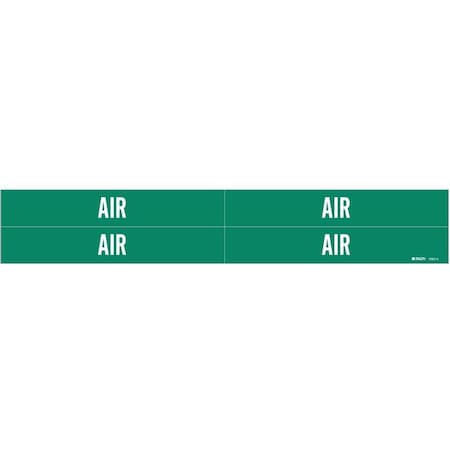 Pipe Marker, Air, Green, 3/4 to 2-3/8 In MPN:7007-4