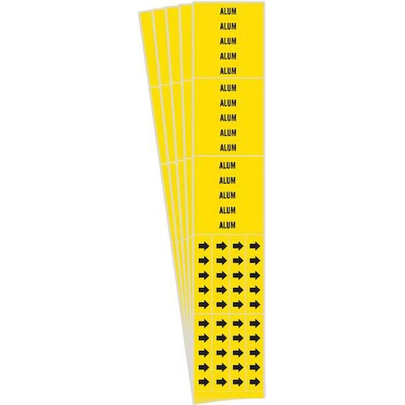 Pipe Marker, Adhesive, Black, Alum, PK5, 7013-3C-PK MPN:7013-3C-PK