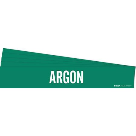 Pipe Marker, Adhesive, White, Argon, PK5, 7015-1HV-PK MPN:7015-1HV-PK