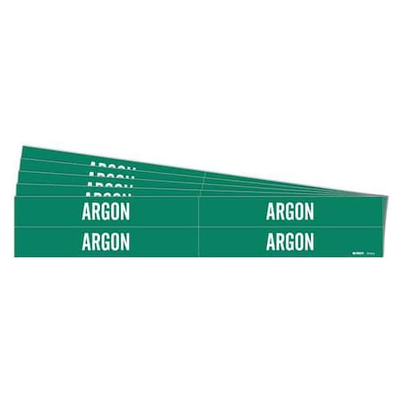 Pipe Marker, Adhesive, White, Argon, PK5, 7015-4-PK MPN:7015-4-PK