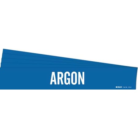 Pipe Marker, Adhesive, White, Argon, PK5, 7016-1-PK MPN:7016-1-PK