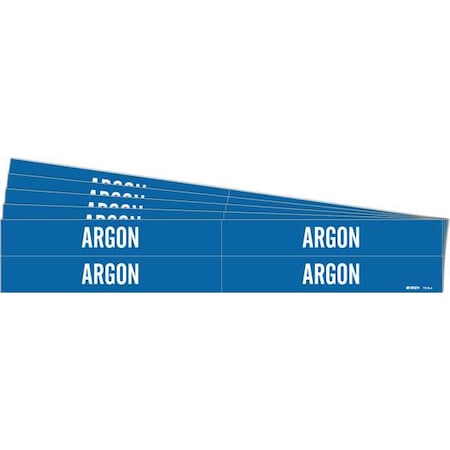 Pipe Marker, Adhesive, White, Argon, PK5, 7016-4-PK MPN:7016-4-PK