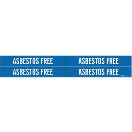 Pipe Marker, Asbestos Free, 3/4to2-3/8 In MPN:7017-4