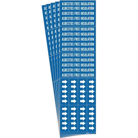 Pipe Marker, Asbestos Free Insulation, PK5, 7018-3C-PK MPN:7018-3C-PK