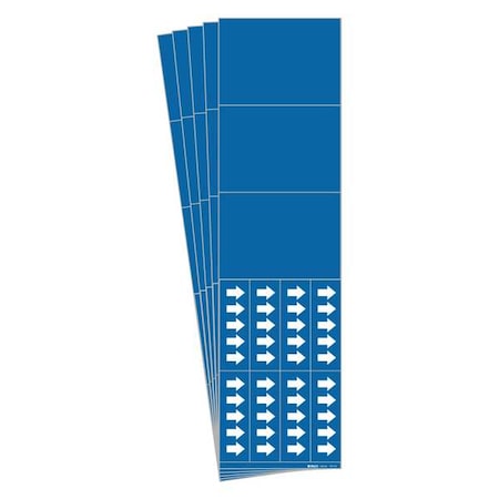 Pipe Marker, Adhesive, White, No Legend, PK5, 7021-3C-PK MPN:7021-3C-PK