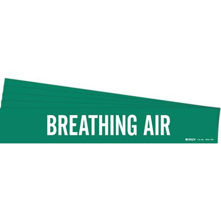 Pipe Marker, White, Breathing Air, PK5, 7035-1HV-PK MPN:7035-1HV-PK