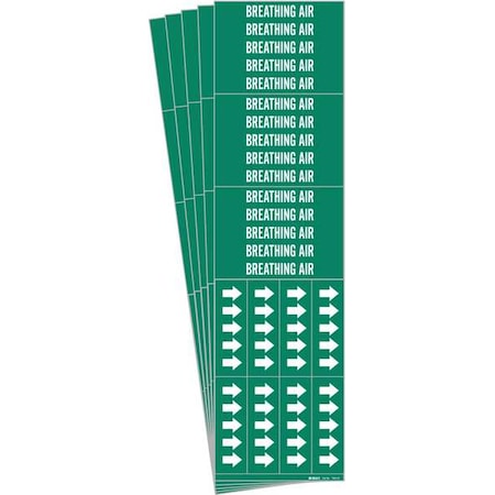 Pipe Marker, White, Breathing Air, PK5, 7035-3C-PK MPN:7035-3C-PK