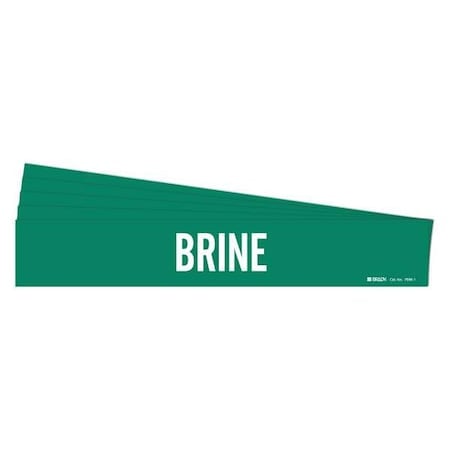Pipe Marker, Adhesive, White, Brine, PK5, 7036-1-PK MPN:7036-1-PK