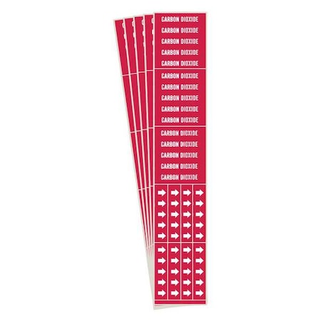 Pipe Marker, White, Carbon Dioxide, PK5, 7039-3C-PK MPN:7039-3C-PK