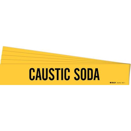 Pipe Marker, Black, Caustic Soda, PK5, 7041-1-PK MPN:7041-1-PK