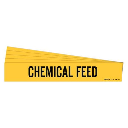 Pipe Marker, Black, Chemical Feed, PK5, 7043-1HV-PK MPN:7043-1HV-PK