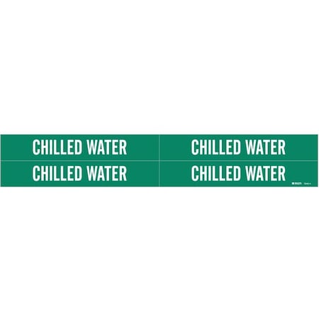 Pipe Marker, Chilled Water, 3/4to2-3/8 In MPN:7045-4