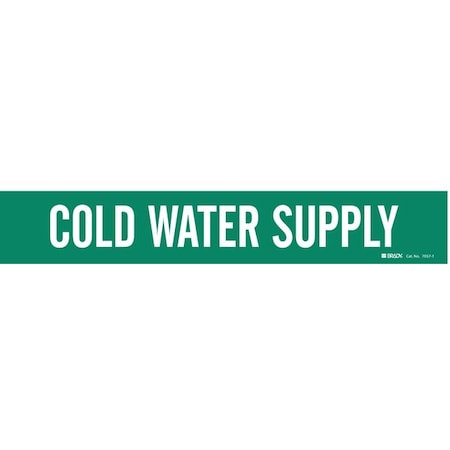 Pipe Mrkr, Cold Water Supply, 2-1/2to7-7/8 MPN:7057-1