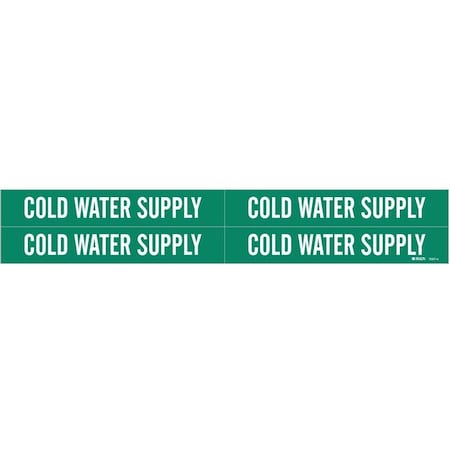 Pipe Mrkr, Cold Water Supply, 3/4to2-3/8In MPN:7057-4